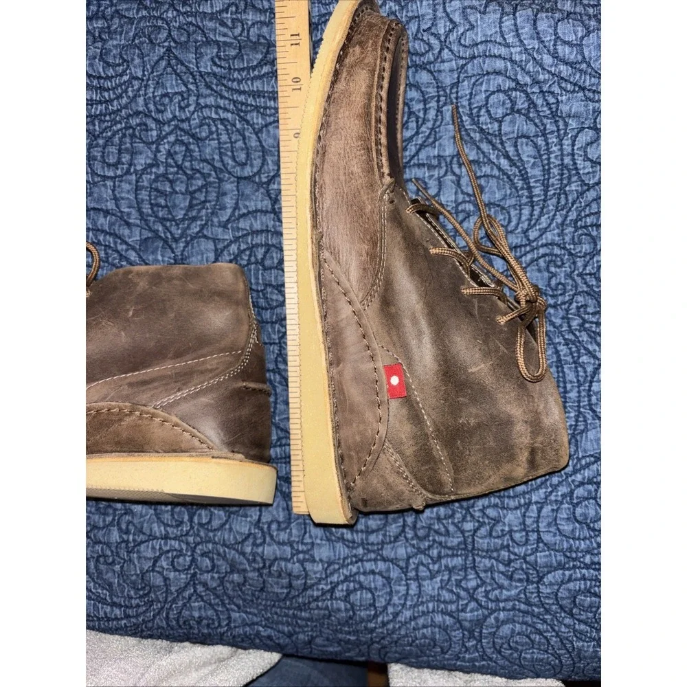 OLIBERTE Men's 40 / 8 Ankle Chukka Boots Brown Leather Africa Made Lace Up